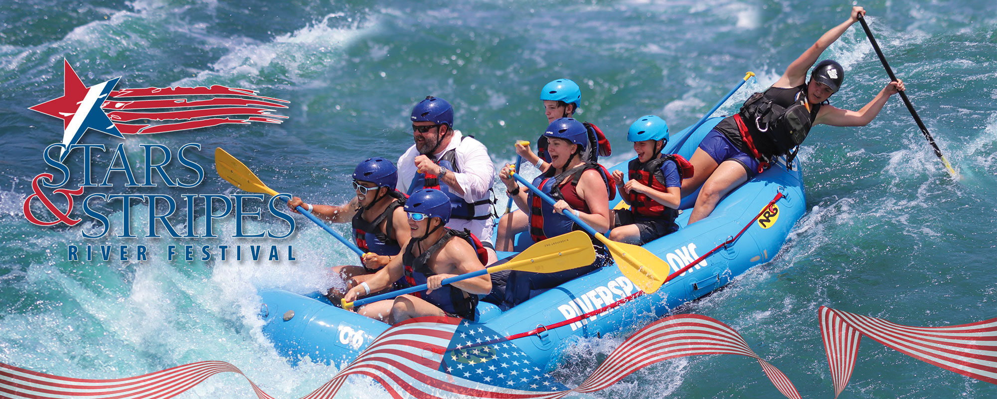 Join us at RIVERSPORT for the Stars & Stripes River Festival on June 24 and July 1!