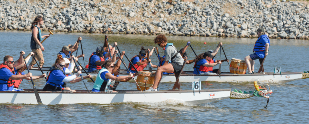 Dragon boat teams compete at RIVERSPORT's Stars & Stripes River Festival